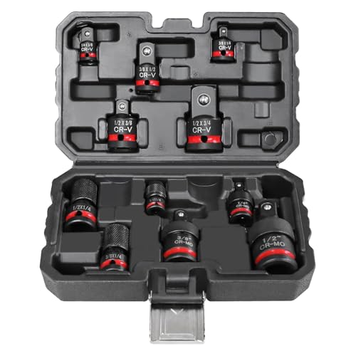 Kit adaptateur de visseuse à percussion et clé 1/4" 3/8" 1/2" pour entretien