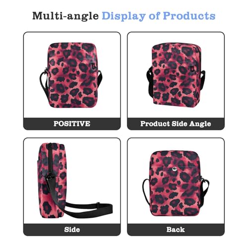 KLL Animal Skin Leopard Red Black mens messenger bag Vegan Leather mens shoulder bags crossbody Travel Ladies Shoulder Handbags4