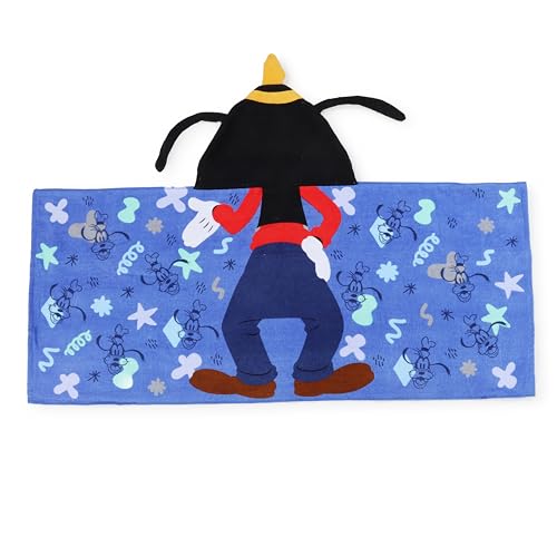 Disney Mickey Mouse Goofy Zeichentrick Kinder Kapuzenhandtuch, Blau – Ansicht 6