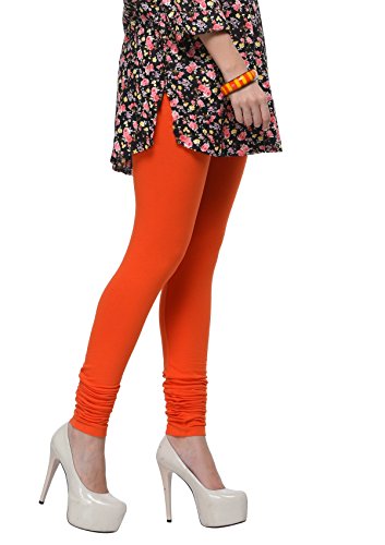 Image of Frenchtrendz Women's Cotton Spandex Stretchable Mid Rise Slim Fit Churidar Leggings Pull On