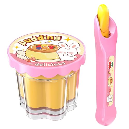 Pudding Feeding Toys for Dolls (1-Pack) Pretend Play Food for 3 4 5 6 7 8 Year Old Girls Perfect for Doll Role Play Easter Basket Stuffers Fillers Gifts Easter Bunny Theme