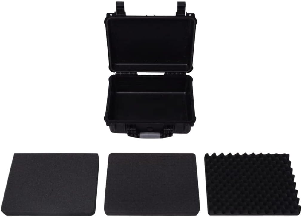 vidaXL Protective Case Black Equipment Case Hard Carrying Box Multi Sizes