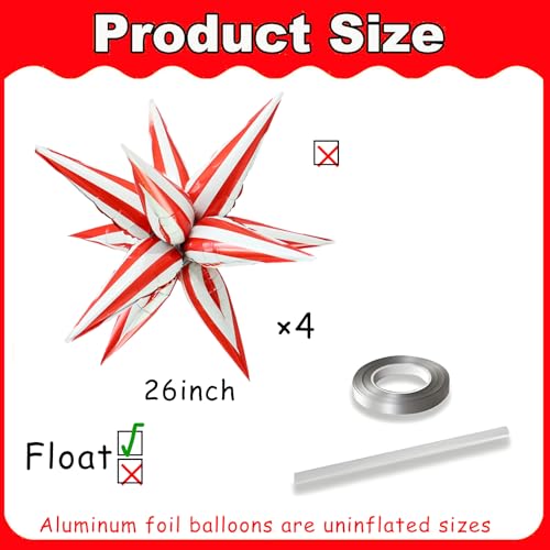Image of Red White Star Burst Balloons Circus Balloons Carnival Themed Party Decorations Circus Theme Party Decorations Carnival Decor Baby Shower Bride Supplies