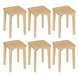 WOLTU Taburete de Madera Maciza, BH344ei-6