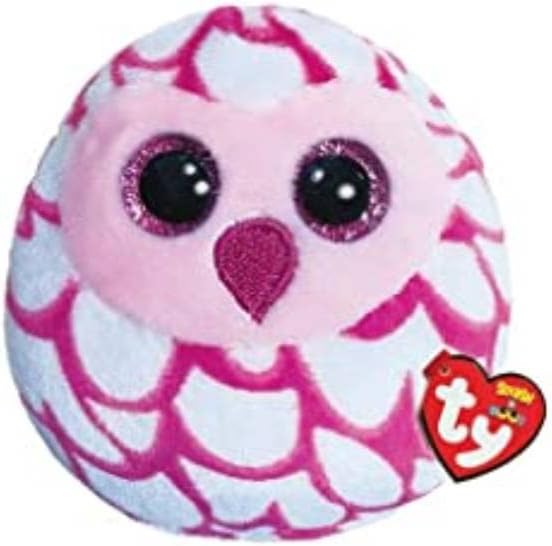 TY Toys Teeny Squish a Boo Owl Pinky - 8 CM, Pink, 2009172