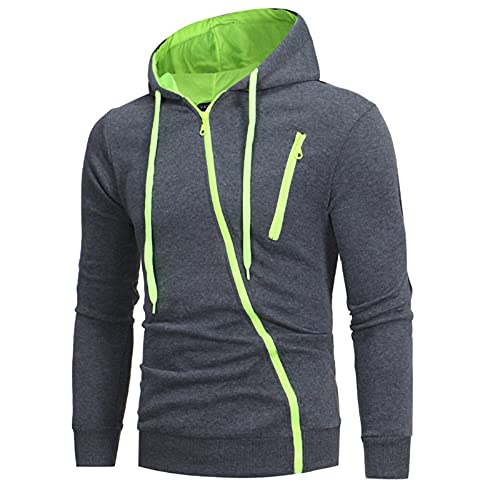 Sweat-shirt à capuche uni homme gris XXXL coupe ample confortable