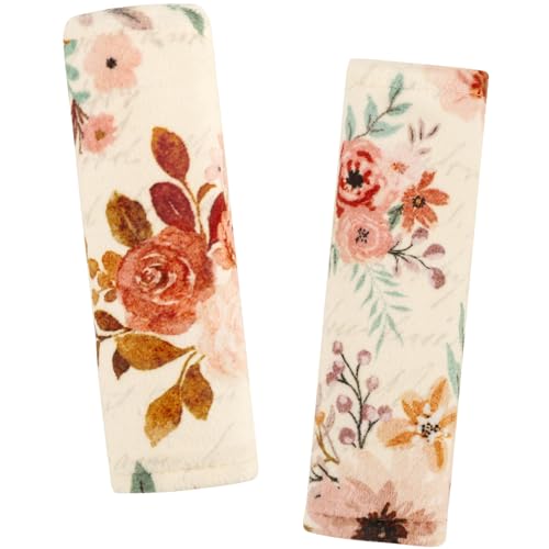 Image of TANOFAR Baby Car Seat Strap Pads, Soft Carseat Straps Covers, Car Seat Straps Shoulder Pads for Girls, Seat Belt Cover Pad for Kids, Suitable for Baby Car Seat, Pushchair, Stroller, Autumn