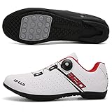 1. Tomaia della sneaker da ciclismo: tomaia in 100% pelle artificiale con foro di ventilazione traspirante per mantenere il comfort dei piedi per tutto il giorno.