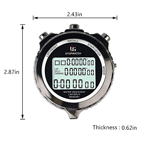 Rolilink Metal Stopwatch Stop Watch For Sports Waterproof Stopwatches Timer For Sports And Competitions (10 Lap) #TOP2