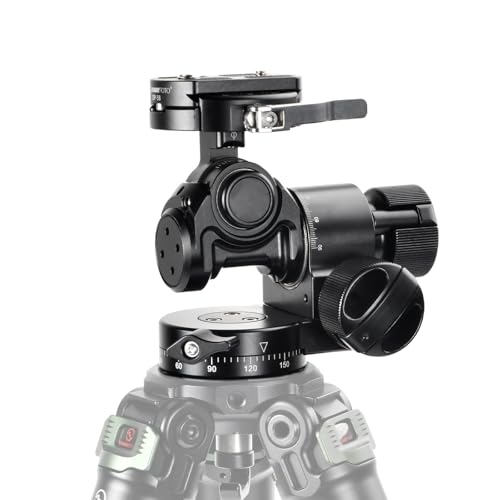 SUNWAY Lightweight Design Geared Tripod Head with Lever Arca Swiss Clamp & Plate for Architectural PhotographyGH-PROIIL