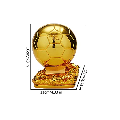 Troféu de bola de ouro de resina Troféu de réplica bola campeão Troféu futebol banhado ouro Troféu d