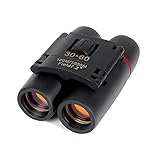 Tamaño: 13x9x8cm WUWUDIT CESULIS High Definition Prismáticos del telescopio del zumbido del telescopio 30X60 Plegable con Baja visión Nocturna Ligera Compatible with Bird Watching al Aire Libre, Viajar Camping