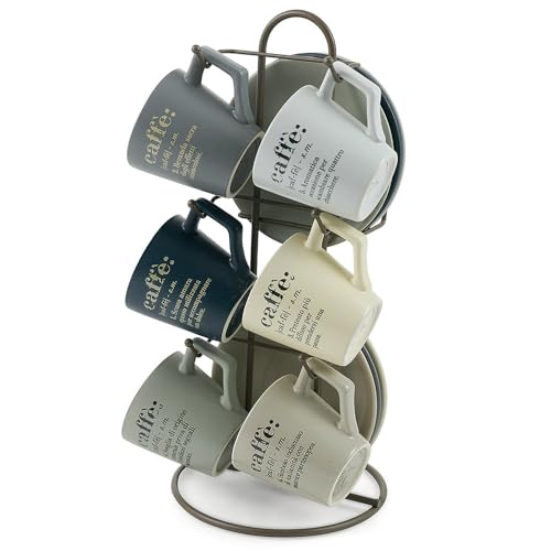 victionary set 6 tazzine caffe' con piattino con stan