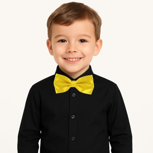 Image of Kids Pre-tied Bow Tie for Boys, Formal & Casual Adjustable Bowtie Age 3-13 Years