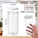 Dandat 16 Pack 30 oz Plastic Jars with Lids Plastic Mason Bottles Container Canister Wide Mouth Cylinders Kitchen Home Organize Storage for Dry Good, Spice, Honey, Candy, Peanut Butter(White)