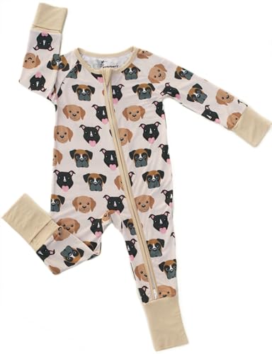 Image of Soapberry 2-Way Zipper Bamboo Viscose Pajamas for Baby Boys and Girls