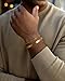 Moodear Stackable Bracelets for Men - 14K Gold Plated Bracelet Sets Dainty Snake Chain Bangle Cuff Bracelet Mens Jewelry