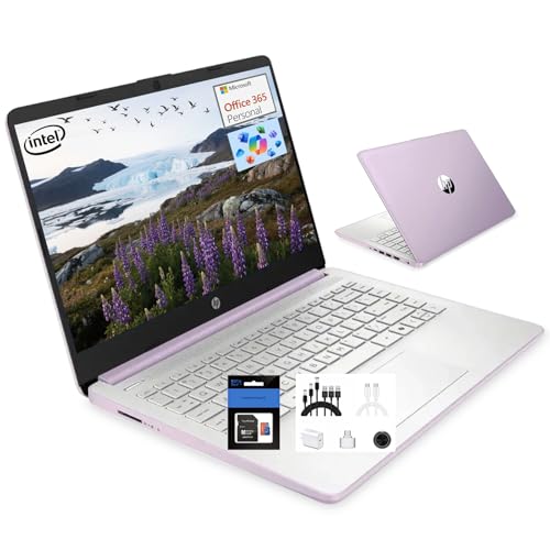 HP 14' Student-Laptop Back to School, Quad Core Intel Processor N150(Up to 3.6GHz) 16GB RAM 384GB Storage(128GB UFS + 256GB SD Card) Laptops for Student with 1-Y office365 Win11