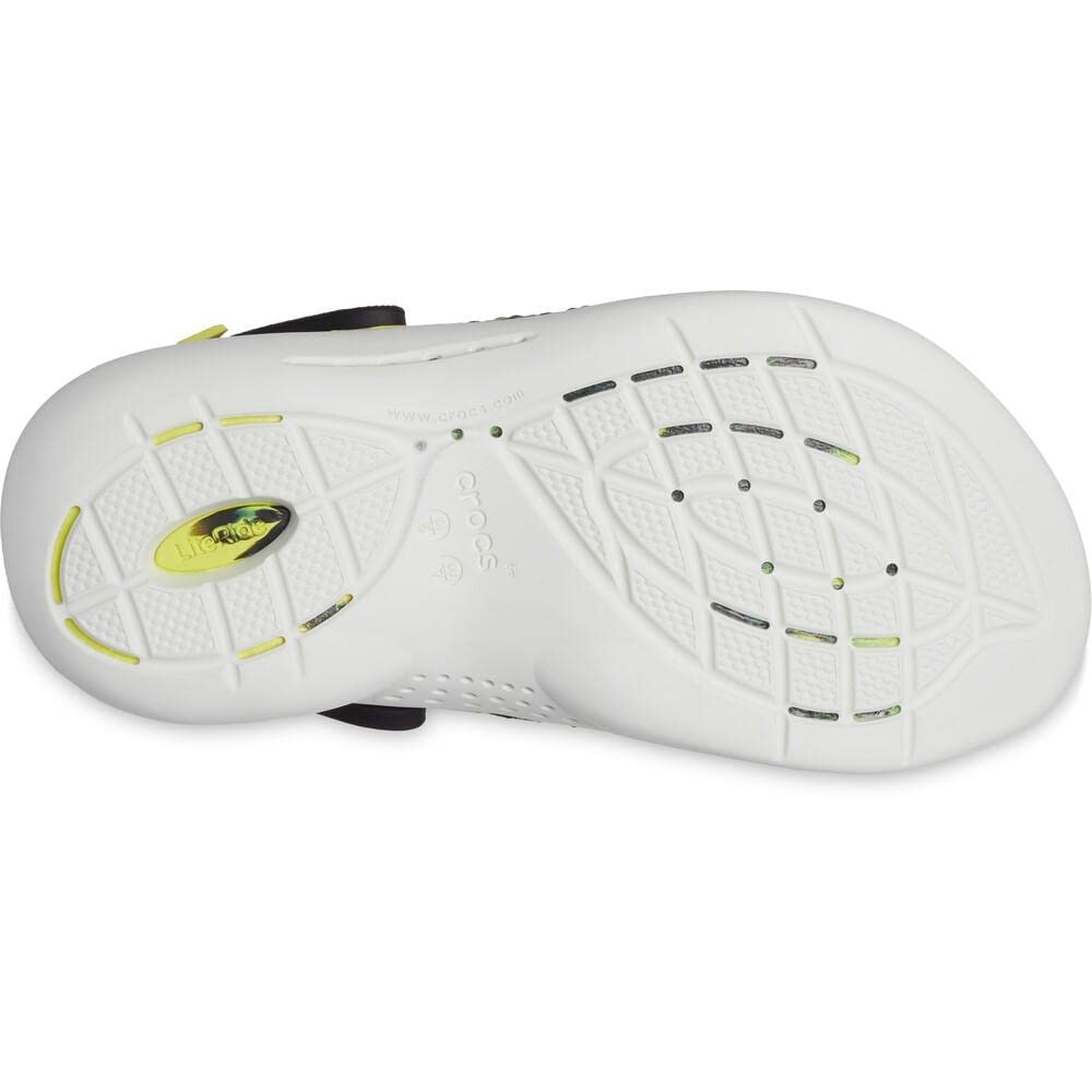 Crocs Unisex LiteRide 360 Clogs, Black/Citrus, 9 Men/11 Women