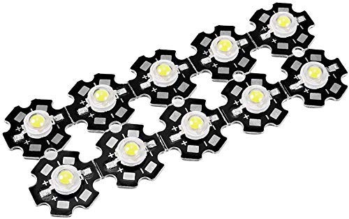 SOOTRA Super Bright SMD LED Diode Bulb Lamp with Heatsink Color White - Pack of (3 Watt, 20pcs)