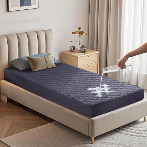 Waterproof Mattress Protector, Noiseless Twin XL Size Mattress Pad with Deep Pocket Fitted Up to 6"-18", Soft & Breathable Dirt-Proof Bed Mattress Cover for Kids Teenager Bedroom, College Do