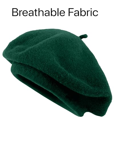 Image of Parquet Solid Color French Beret Hat. Classic French, Casual and Chic Lightweight Cap for Women