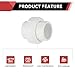 (Pack of 10) EFIELD 3/4 Inch PVC Solvent Union Coupling, Sch. 40, Slip x Slip, For Residential, Commercial, Agricultural and Light industrial Applications,(PVC017-10)