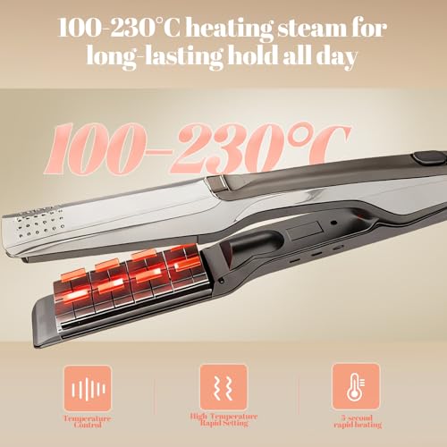 Plancha para pelo 2 en 1 con vapor y cerámica Nizzarra miniatura 4
