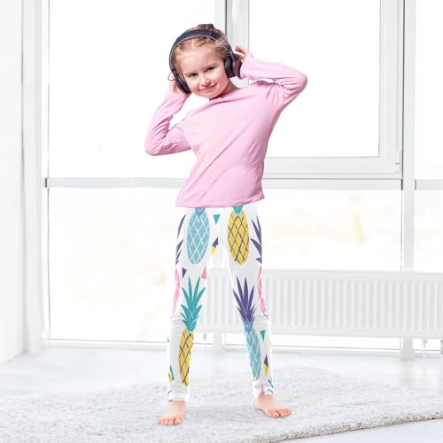 Bolaz Toddler Girls Leggings Printed Yoga Pants Leggings Green Blue Pink Pineapple for Kids4
