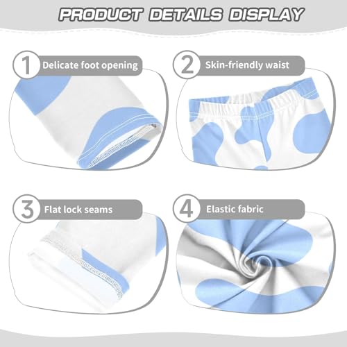 GuoChe Cow Blue Teen Girls Shorts Cotton Cartwheel Shorts Lounge Pants Under Skirt3