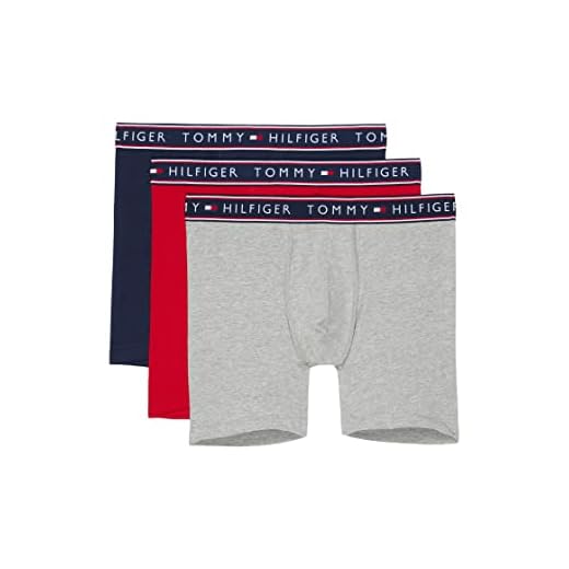 Tommy Hilfiger Men's Cotton Stretch 3-Pack Boxer Brief, Mahogany, Medium