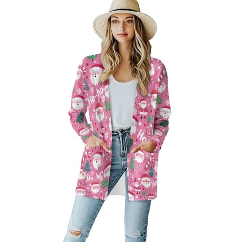 Image of Women's Open Front Cardigan Long Sleeve Loose Sweater Lightweight Soft Cardigan Jackets