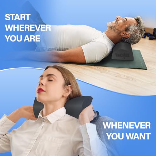 Image of Yes4All Half Foam Roller, PE Material, Medium Firm, Back Roller for Stretching, Mobility, Yoga & Pilates, Black, 12 Inch