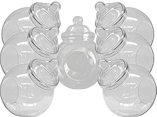 3200ml Spherical Victorian Style Food Grade Plastic Sweet Jars - Wedding, Party (3 Jars)