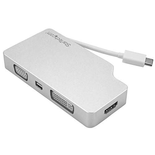 StarTech.com USB Type-C マルチ変換ビデオアダプタ/HDMI 1.4 Mini DisplayPort 1.2 VGA DVI/4K60Hz(mDP)/4K30Hz(HDMI)/1080p(VGA DVI)/USB タイプC接続ビデオコンバータ/シルバー CDPVGDVHDMDP