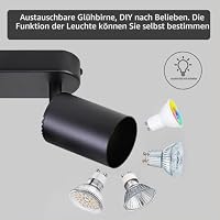 CHENBEN Deckenstrahler 4 Flammig Schwarz, GU10 Deckenspot, Spotlight LED – Ansicht 4