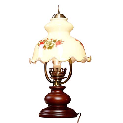 Preisvergleich Produktbild DIAOD Holztischlampe, Lampe Zum Lesen Arbeitszimmer Nachttisch Mit LED-Lampe