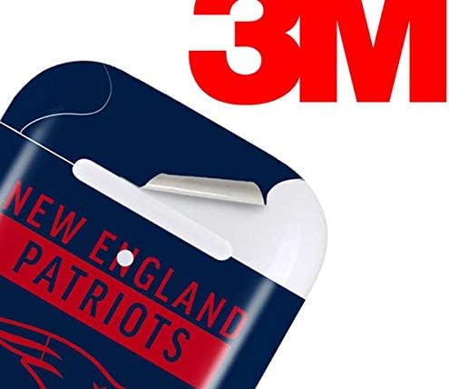 Skinit Decal Audio Skin Compatible with Apple AirPods 2 - Officially Licensed NFL New England Patriots Blue Performance Series Design