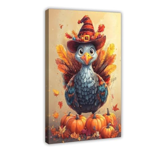 Toile Turquie fantaisiste d'art pour raviver un mur blanc et vide à Thanksgiving