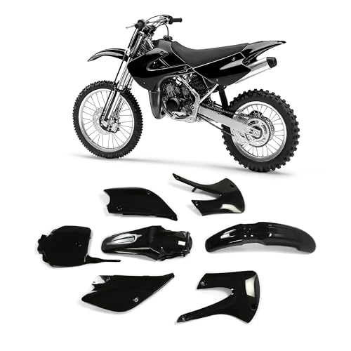 ALMULOO Plastic Kit Bodywork Compatible with 2001-2013 Kawasaki KX100 KX85 Plastic Black