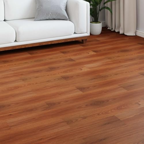 Ordellia Suelo laminado de 5 unidades, color marrón miel, 101 x 20 x 0,8 cm, con sistema de clic, aspecto de madera realista para salón, dormitorio, pasillo e interiores secos