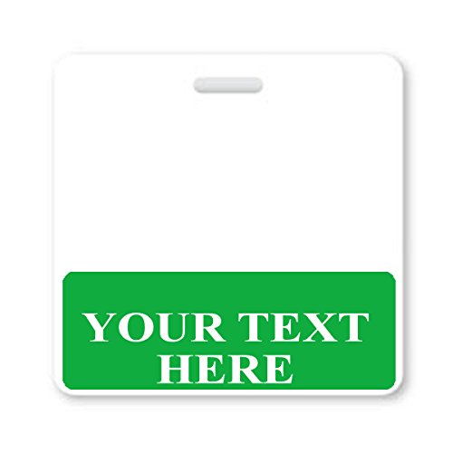 Badge Buddy ID horizontal avec bord vert pour reconnaissance immédiate