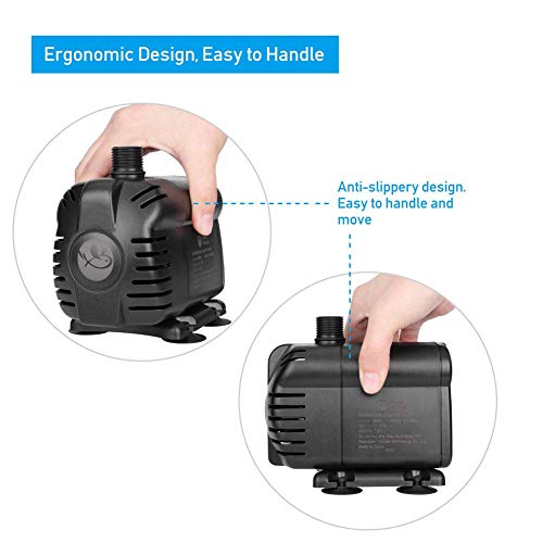 Aquamiracle 1160Gph Submersible Water Pump With 11.5Ft High Lift, Pond Pump Aquarium Pumps For Fish Tank, Fountain, Waterfall, Statuary, Water Feature, Hydroponics #TOP4