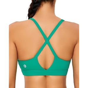 RUNNING GIRL Sports Bra for Women High Support, Molded Cup High Impact Sports Bras with Sewn in Pads Strappy Running Bra