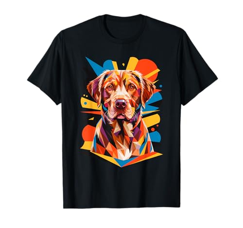 Polygonal Abstract Art Chesapeake Bay Retriever Chessie Camiseta