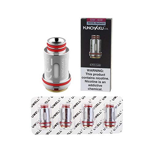 Uwell Nunchaku Coils Verdampferköpfe Meshed-H Mesh UN2 0.2 0.25 0.4 Coil Claptonized A1 Ohm (0.14 Ohm 50-60W (Magenta))