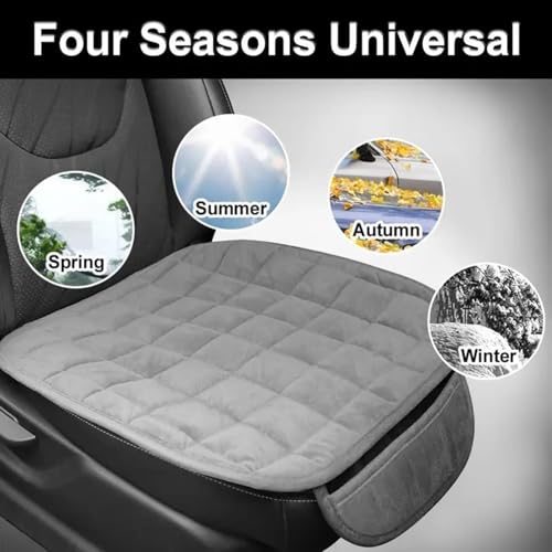 Image of Foam Car Seat Cushion Cover, Convertible Back Seat Extender & Travel Bed, Quilted Padded Seat Protector, Universal Fit for Most Cars, Non-Slip Seat Cushion (3Pcs Grey Cover)