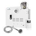 RIWORY 65,000 BTU RV Tankless Water Heater Propane 15x18 inches, DC 12V 3.9GPM RV Hot Water Heater with Double Water Outlet, Remote Controller