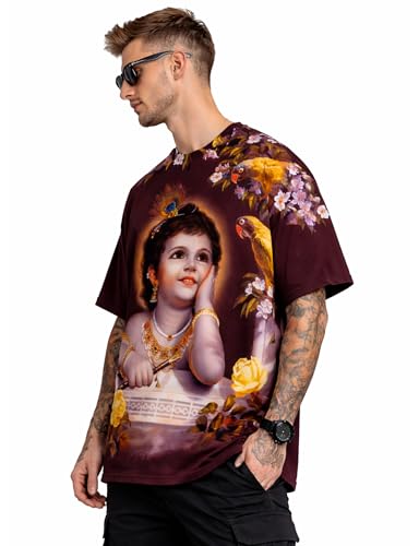 Image of STAND OUT All Over Printed Shiva, Krishna, Hanuman, Kali, Ram and Ravana, Ramayan, Bagavath Githa, Buddha Religious, Spiritual, Hindu Gods T-Shirts
