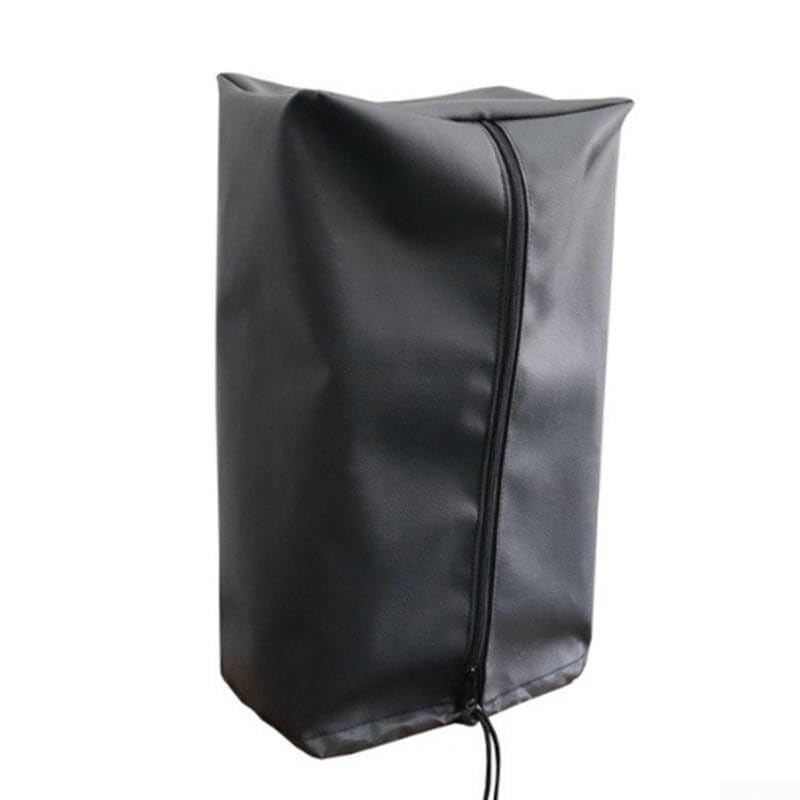 Housse de protection imperméable pour machine à bière motif litchi pour robinet simple ou double tête, extérieur anti-poussière noir, 26 x 17 x 46 cm